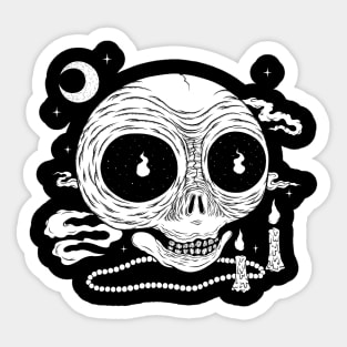 Ritual Skull b/w Sticker